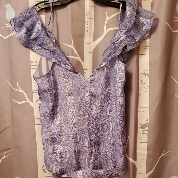 ❗️Sales❗️Majorelle Silk Isabelle Paisley Top - Picture 3 of 8